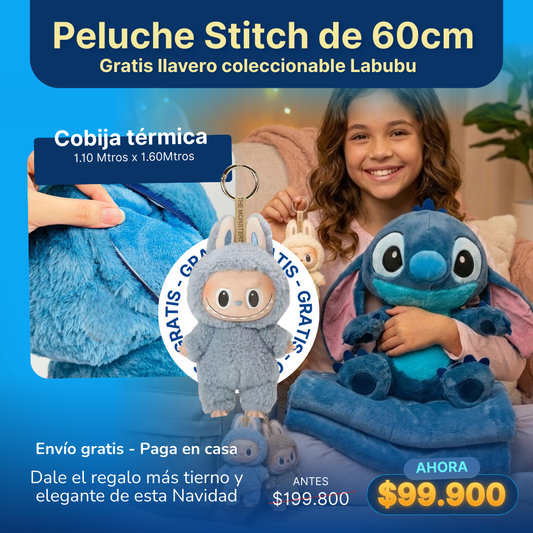 Cobija peluche+ llavero Labubu