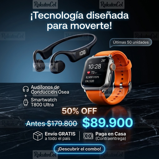 Combo audífonos U9 + reloj T800