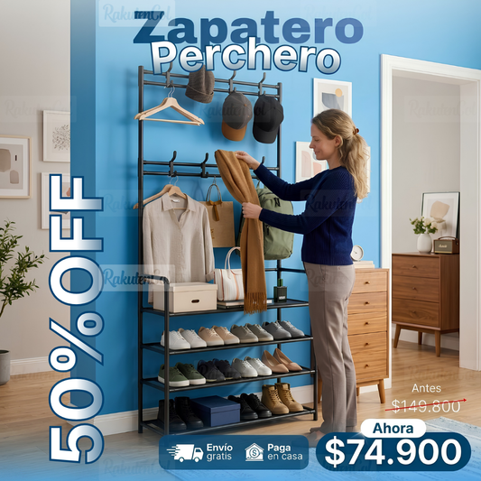 zapatero con perchero