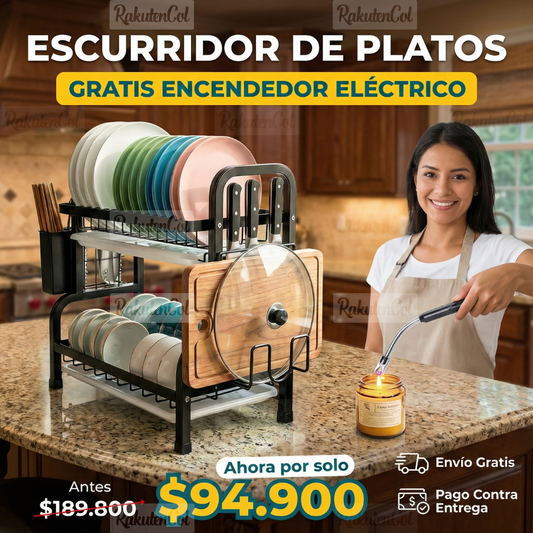 Escurridor 2 Niveles sin tapa + Encendedor