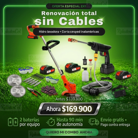 Hidrolavadora + corta césped