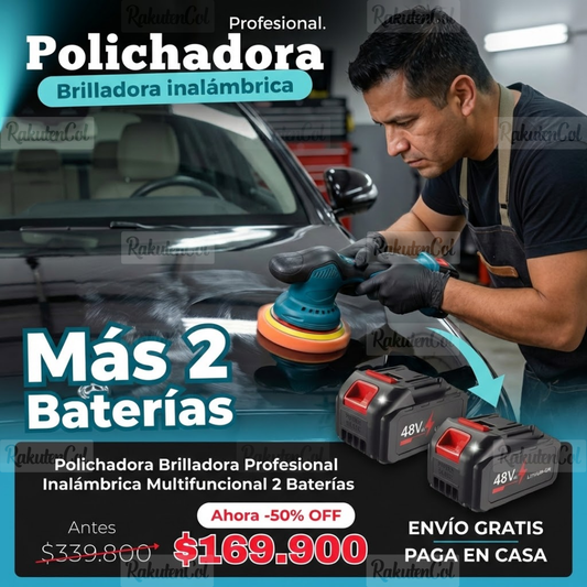 Polichadora Brilladora Inalambrica Multifuncional Pomos Aleatorio 2 baterias