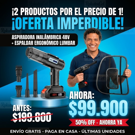 F129 Aspiradora  Carro  pirtola + H107 Corrector De Postura Silla