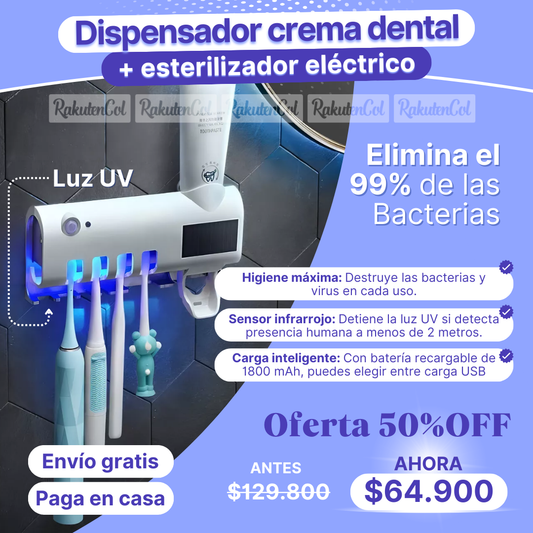 Dispensador De Crema Con Luz UV