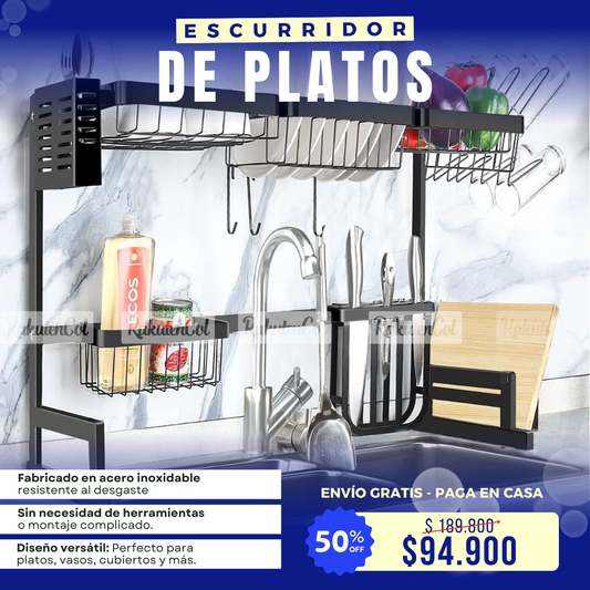Estante Escurridor de Platos 65 Cm