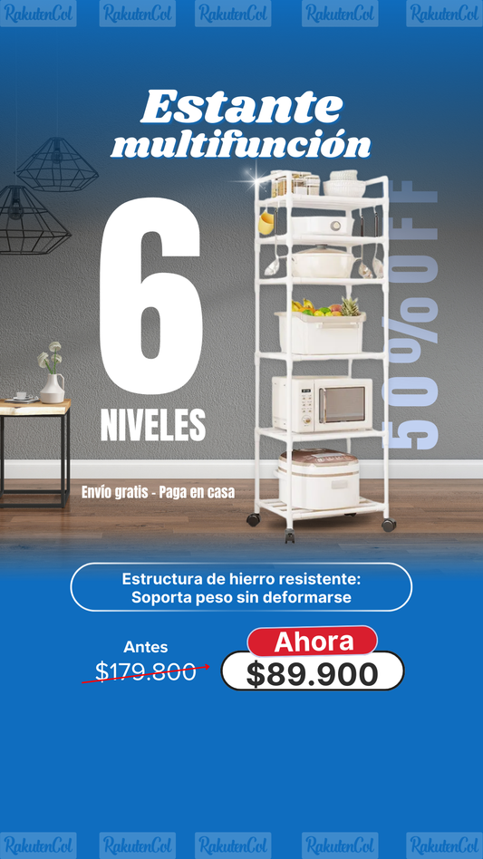 Estante multifunción 6 niveles
