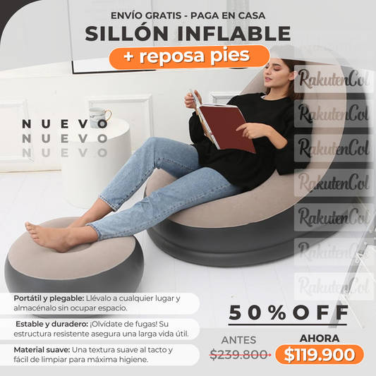 Sillon Inflable + Reposa Pies