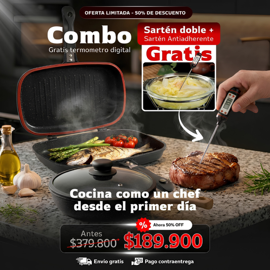 COMBO SARTENES + REGALO TERMOMETRO ALIMENTOS