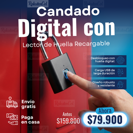 Candado biométrico digital con huella