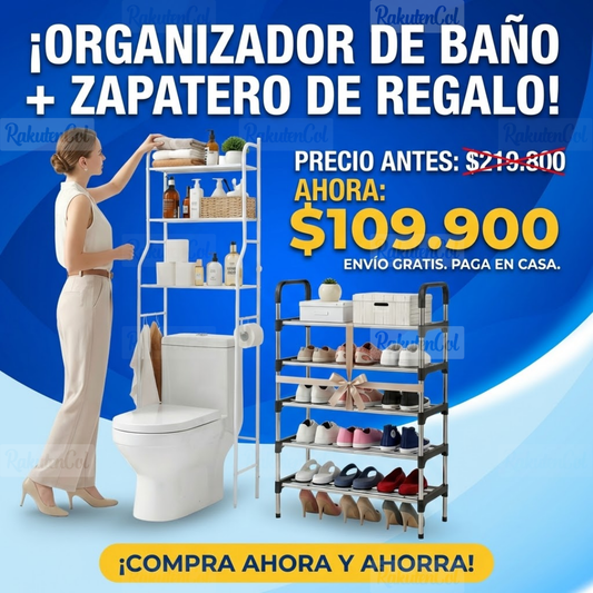 Organizador de Baño + Obsequio (H159) (H093)