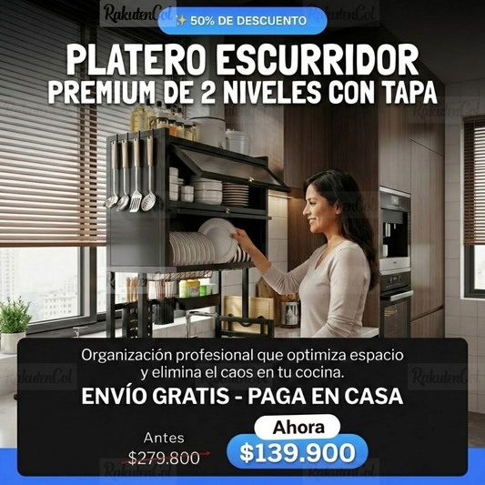 Escurridor de tapa 2 niveles 1 tapa