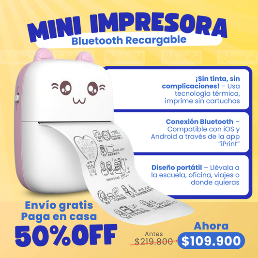 Mini Impresora Bluetooth Recargable