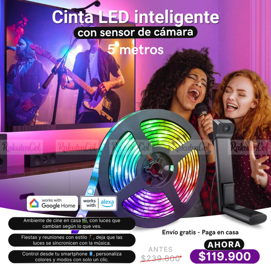 Cinta LED Inteligente con sensor de camara
