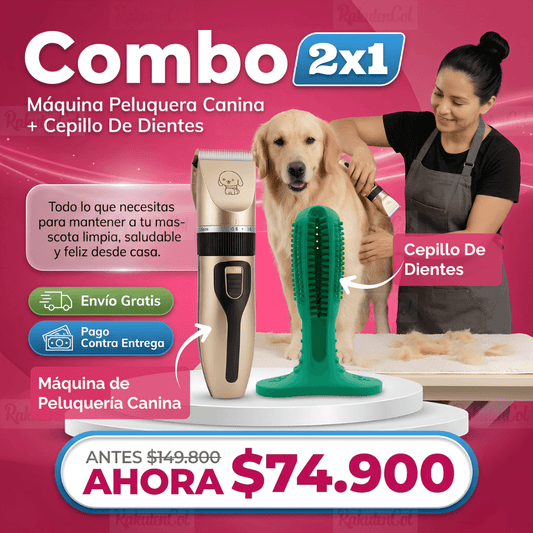 Combo Cortadora + Cepillo Mascota