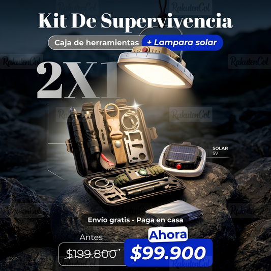 Kit De Supervivencia + LAMPARA CAMPING