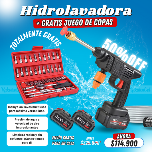Hidrolavadora + Set de llaves 46 PCS (F111) (2)