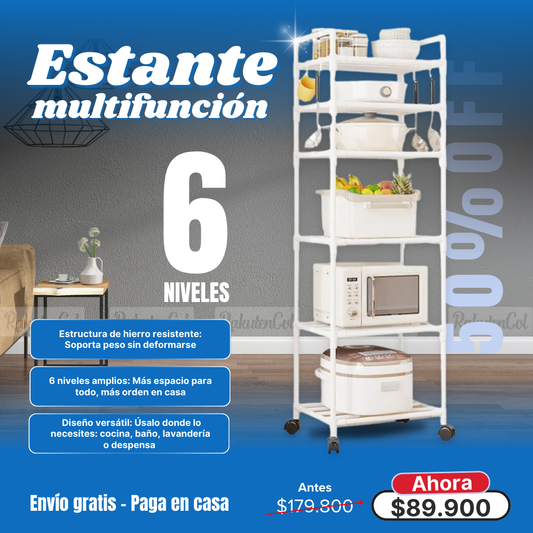 Estante multifunción 6 niveles