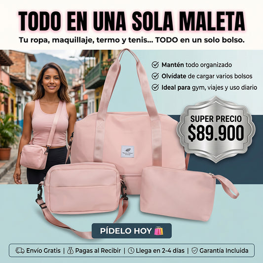 Bolso Maleta 3 En 1