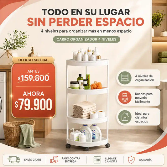 Carrito Organizador 4  niveles