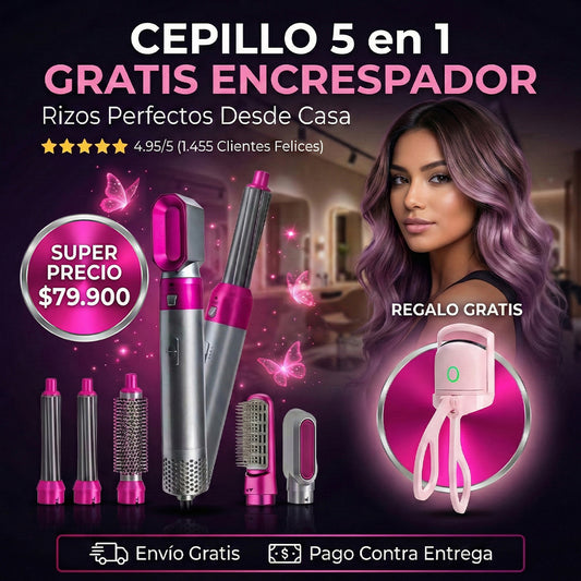 CEPILLO 5 EN 1 + ENCRESPADOR