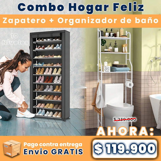 Zapatero y organizador de baño