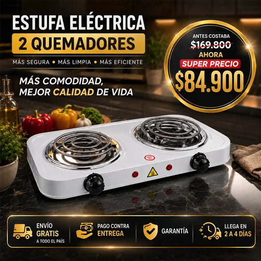 Estufa Eléctrica 2 Quemadores