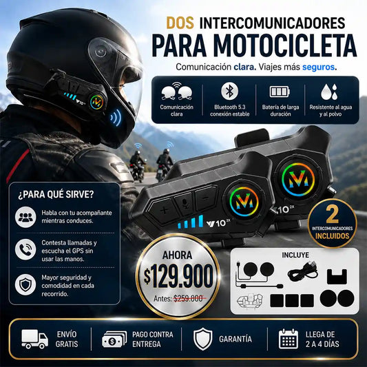 Intercomunicador Motocicleta Doble