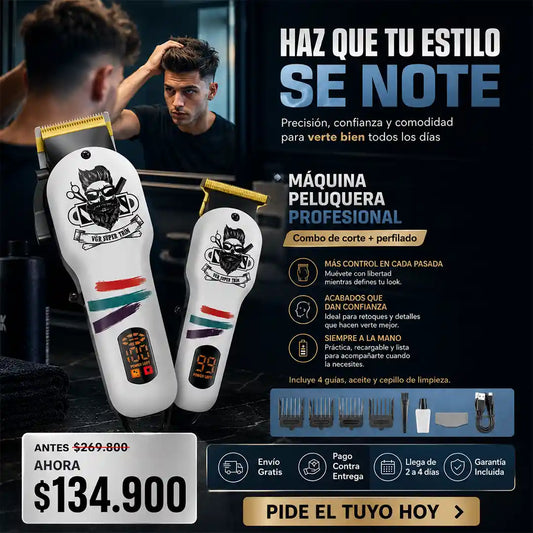 Kit Profesional de Barbería 2 en 1 VGR