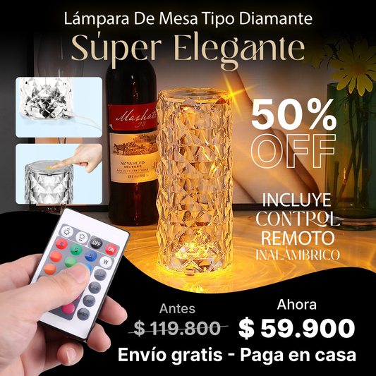 Lampara De Mesa De Cristal