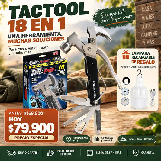 MARTILLO MULTIUSOS REGALO LAMPARA RECARGABLE
