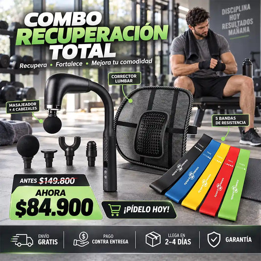 MASAJEADOR BRAZO + CORRECTOR POSTURA SILLA + BANDAS ELASTICAS X 5