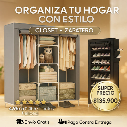 Closet tela + Zapatero Tela