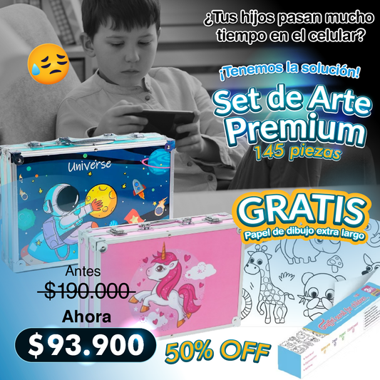 Combo: Set De Arte Metalico De 145 Pcs +Papel