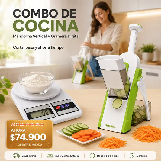 MANDOLINA VERTICAL + GRAMERA DE COCINA