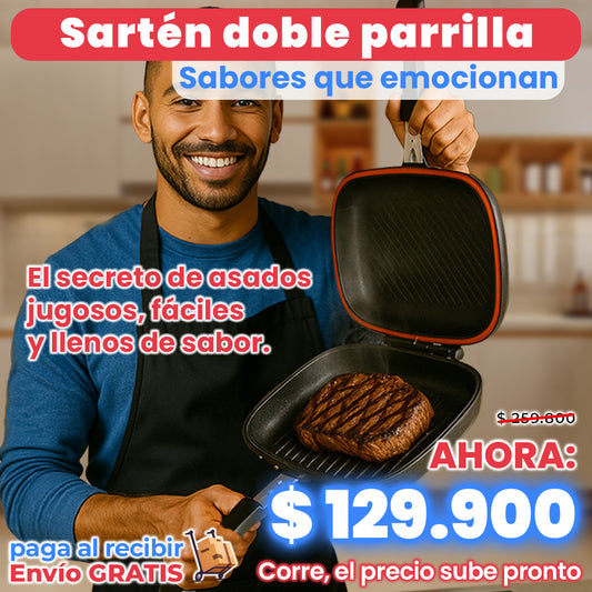 Sartén doble parrilla 36 cm