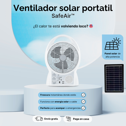 Ventilador Con Panel Solar MINI GD-8029